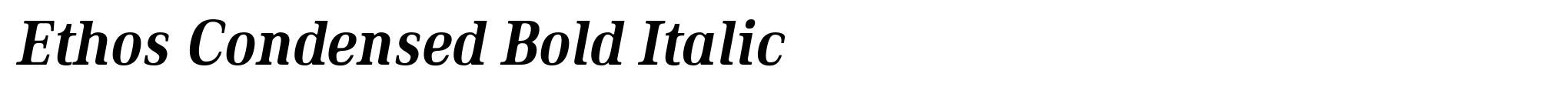 Ethos Condensed Bold Italic image